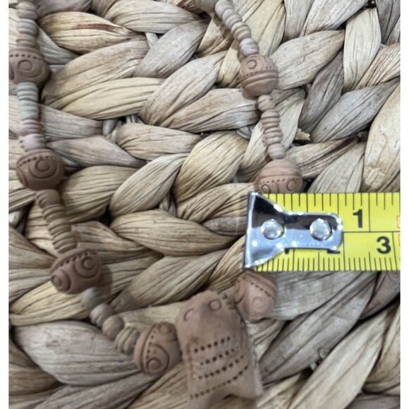 VINTAGE OWL WOOD CARVED NECKLACE 22in - Picture 10 of 10